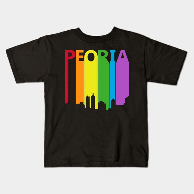 Peoria LGBT Pride Supprt Kids T-Shirt by GWENT